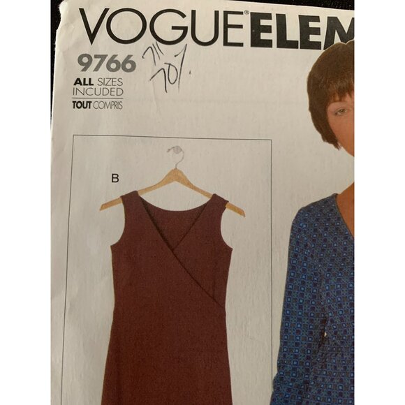 Vogue Misses Dress Sewing Pattern 9766 Sz XSmall - XLarge - Uncut - Picture 4 of 9